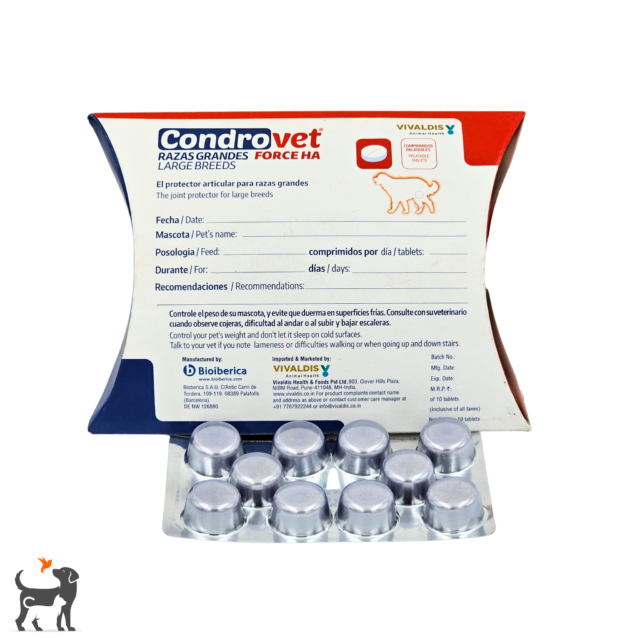 Vivaldis Condrovet Force HA for Chondroprotection And Joint Health, For Dogs