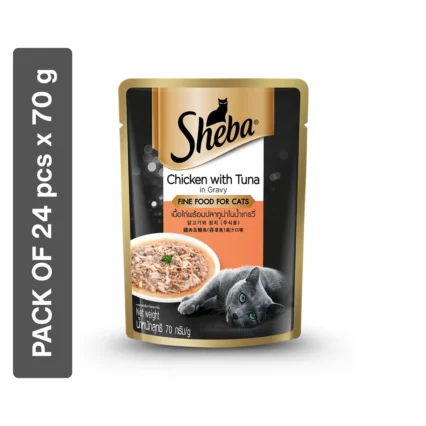 Sheba Rich Premium Adult Fine Wet Cat Food, Chicken With Tuna In Gravy