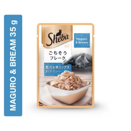 Sheba Premium Wet Cat Food Food, Fish Mix (Maguro & Bream)