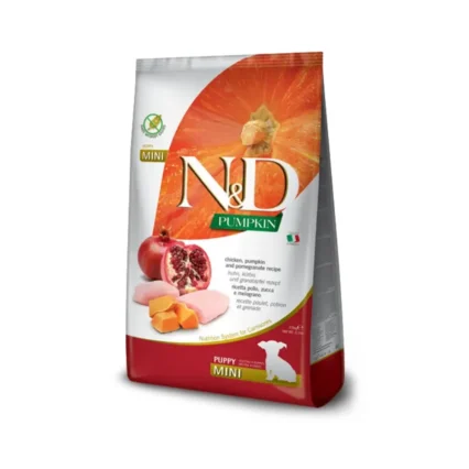 Farmina N&D Chicken, Pumpkin & Pomegranate Recipe Mini Breed Puppy Dry Dog Food