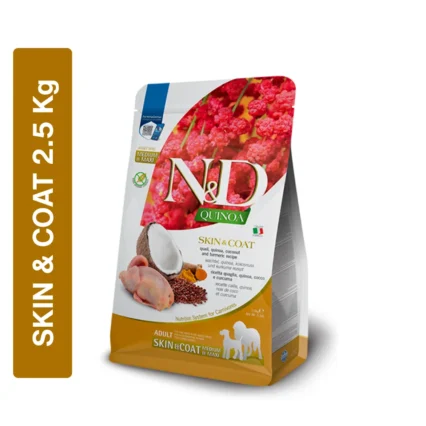 Farmina N&D Quinoa Quail & Turmeric Skin & Coat Adult Dry Dog Food