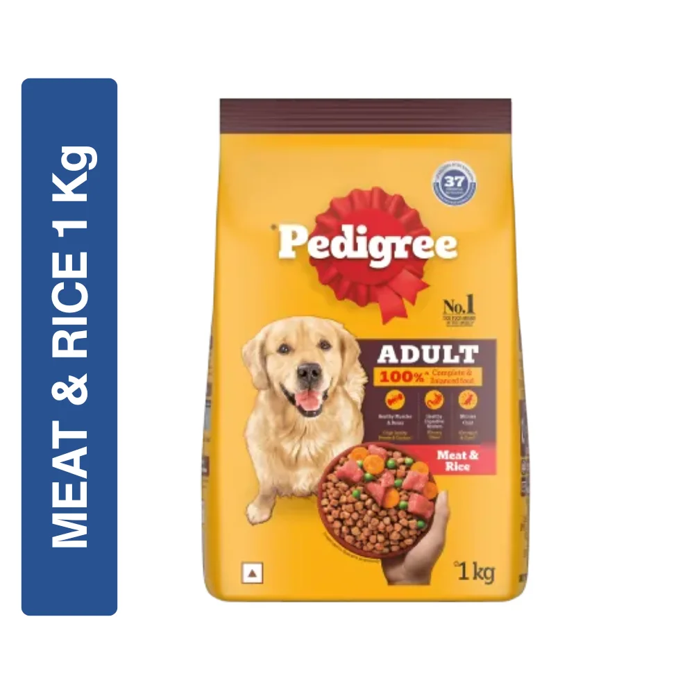 Pedigree Adult Dry Dog Food, Meat & Rice - Image 2