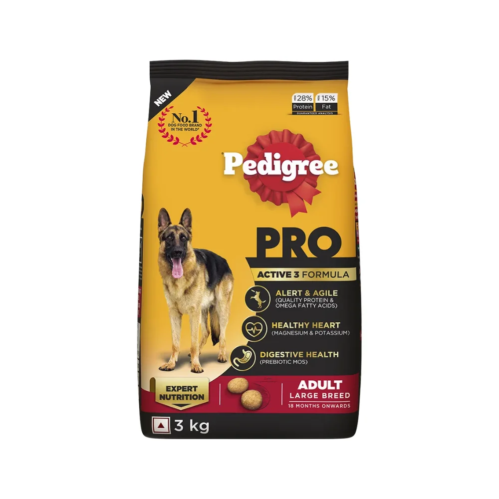 Pedigree PRO Adult Dry Dog Food for Large Breed Active Dog