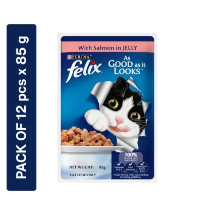 Purina Felix Salmon with Jelly Adult Cat Wet Food